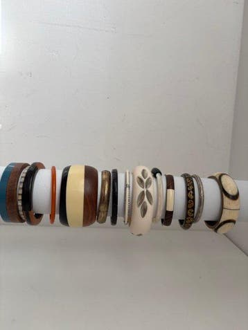 Zilver, Hars, hout, Metaal - Armband - Lea Stein armbanden
