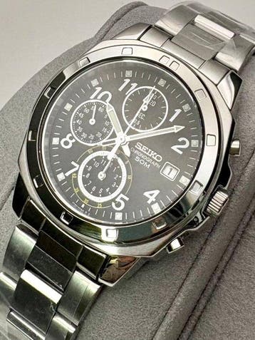 Seiko - Chronograph - Zonder minimumprijs - SND195P1, Handtassen en Accessoires