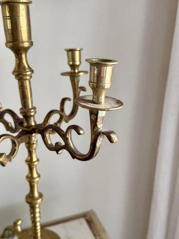 Chandelier - Bronze - candélabre à cinq branches