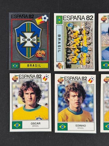 1982 Panini España 82 World Cup, - Brasil team #364/373 - 10, Verzamelen, Nieuw