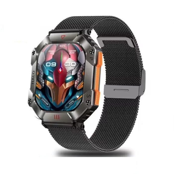 Halo Smartwatch - Mesh Bandje - 2 Display - Hartslag, Handtassen en Accessoires, Smartwatches, Nieuw, Verzenden