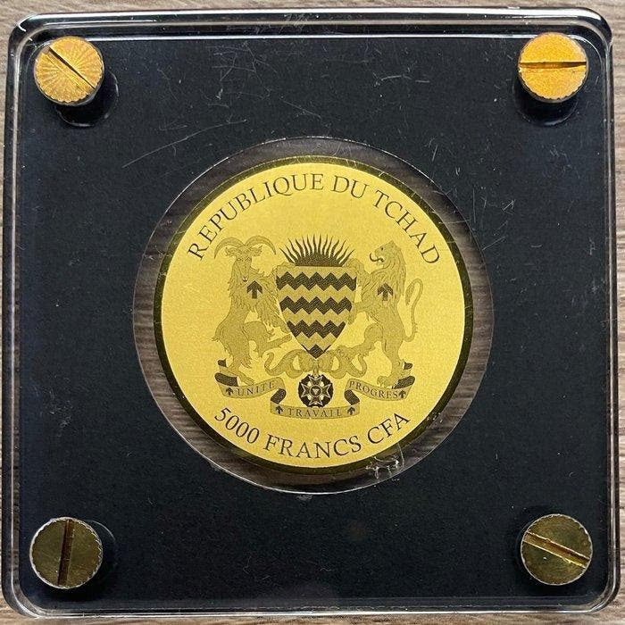 Tsjaad. 5000 Francs Big Five Löwe - 1/200 (.999) (Zonder, Postzegels en Munten, Munten | Europa | Niet-Euromunten