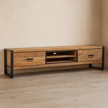 Tv-meubel Mangohout Kelvin 200 cm, Verzenden