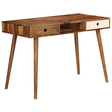 vidaXL Schrijftafel 110x55x76 cm massief acaciahout, Huis en Inrichting, Verzenden, Nieuw