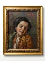 Italiaanse school (XX) - Ritratto, Antiek en Kunst, Kunst | Schilderijen | Klassiek