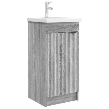 vidaXL Badkamer Vanity met Wastafel Grijs Sonoma 42 x 40 x, Verzenden, Nieuw