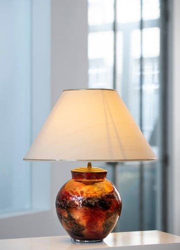 Laque Line - Tafellamp - handgelakt glas - Hollywood Regency