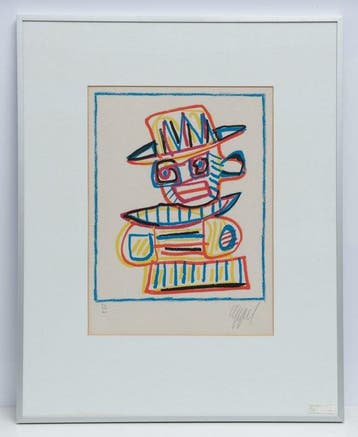 Karel Appel (1921-2006) - Man met hoedje, Antiek en Kunst