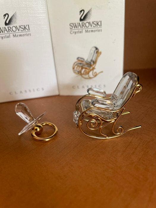 Swarovski - Figurine - Schommelstoel - Fiep (2) - Cristal, Antiek en Kunst, Curiosa en Brocante