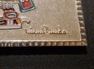Ornement décoratif - Itztlacoliuhqui - Une plaque dart