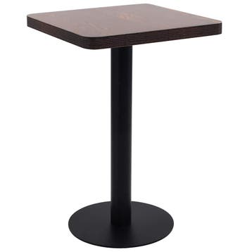 vidaXL Bistrotafel 50x50 cm MDF donkerbruin, Verzenden