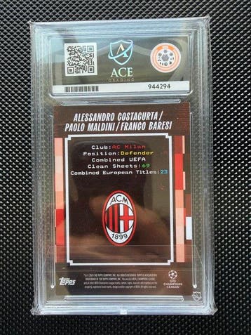 2025 Topps Decades UCL Alessandro Costacurta Carte, Nieuw