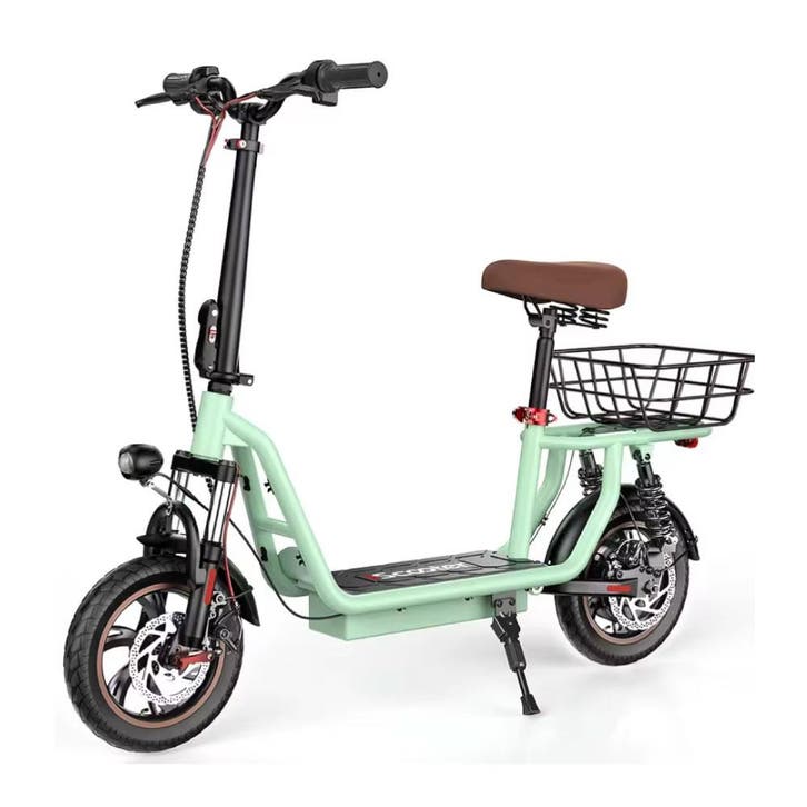 i12 Elektrische Scooter - Vouwbaar - 500W - 7,5Ah - Groen, Fietsen en Brommers, Scooters | Overige merken, Nieuw, Verzenden