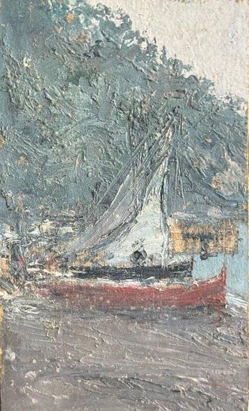 Gaetano Bocchetti (1888-1990) - Marina con Barca