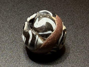 Keltisch Glas Stijlvolle kraal met een fascinerende Zebra