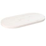vidaXL Tafelblad ovaal 80x40x2,5 cm massief grenenhout wit, Verzenden, Nieuw