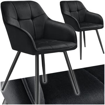 Eetkamerstoel Marilyn, fluweeloptiek, gestikt patroon, Huis en Inrichting, Stoelen, Verzenden, Nieuw