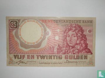 25 gulden Nederland (PL68.b) - 1955, Timbres & Monnaies, Billets de banque | Pays-Bas, Verzenden, Los biljet