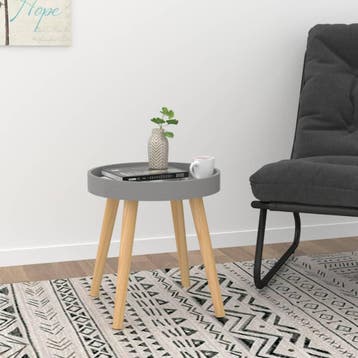 vidaXL Bijzettafel 38x38x40 cm bewerkt hout en grenenhout, Huis en Inrichting, Tafels | Bijzettafels, Verzenden, Nieuw