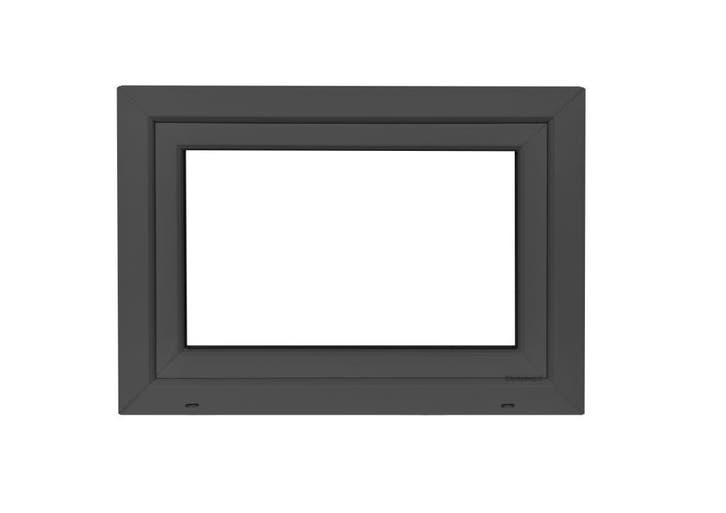 PVC kiep b70xh50 cm Antraciet, Doe-het-zelf en Bouw, Glas en Ramen, Dubbelglas, Nieuw, Gevelraam of Ruit, Minder dan 80 cm, Minder dan 80 cm
