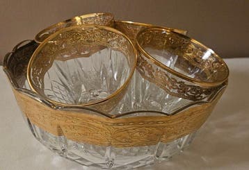 ISMIE LUX - Drinkservies (5) - prachtige vintage-set in