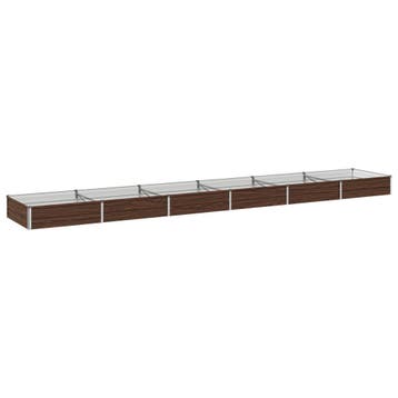 vidaXL Verhoogde Tuinbak Zwart 480 x 80 x 24 cm koudgewalst, Verzenden