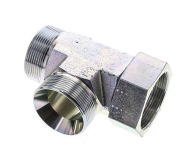 Raccord en T G2 Mâle x Femelle Acier Hydraulique 175bar, Verzenden, Nieuw