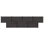 vidaXL Hekpaneel 7 pcs WPC en Aluminium Zwart, Verzenden, Nieuw