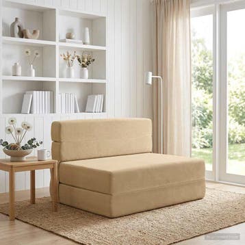 vidaXL Vouwbare Sofa Bed Groen Grijs 70 x 72 x 60 cm Stof, Huis en Inrichting, Verzenden, Nieuw