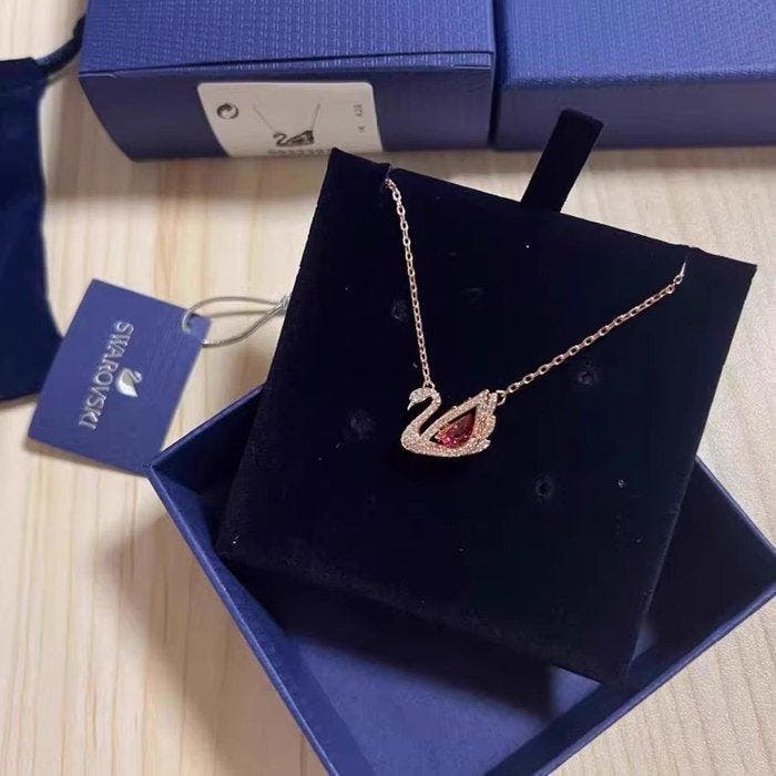 Metaal - Halsketting - Swarovski-halsketting, Antiek en Kunst, Curiosa en Brocante