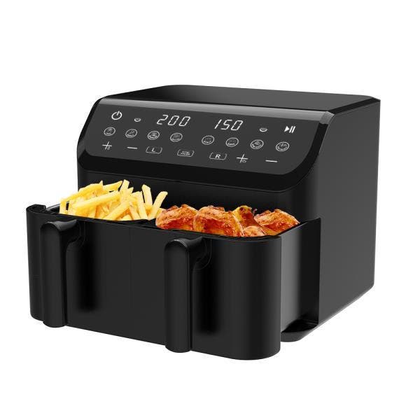 Winning Star ST-9692 - Dubbele Airfryer - 9 Liter (2x 4.5L), Electroménager, Friteuses à air, Enlèvement ou Envoi