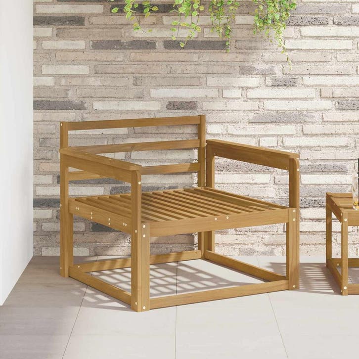 vidaXL Buiten Midden Sofa Massief Acacia Hout Wit, Maison & Meubles, Canapés | Repose-pieds & Poufs, Envoi