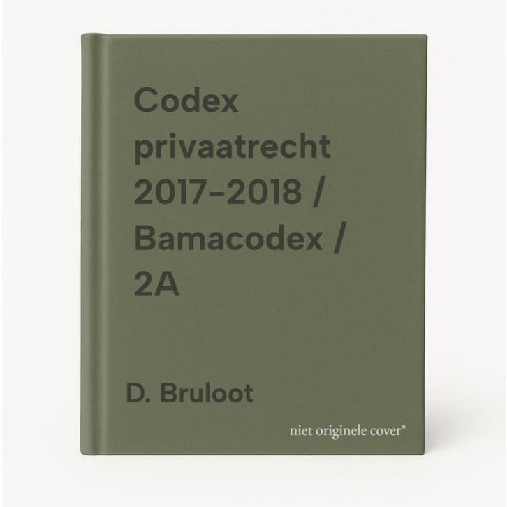 Codex privaatrecht 2017-2018 / Bamacodex / 2A 9789048631353, Livres, Science, Envoi