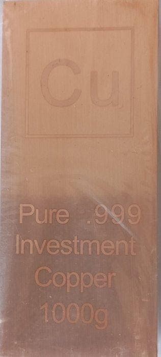 1 kilogram - Koper .999 - Verzegeld (Zonder minimumprijs), Timbres & Monnaies, Métaux nobles & Lingots