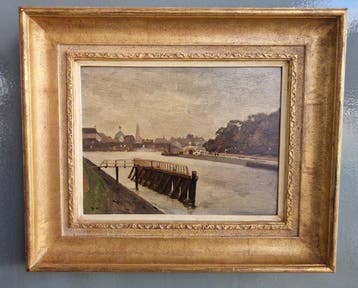 Willem Witsen (1860-1823) - Gezicht op het IJ te Amsterdam, Antiek en Kunst