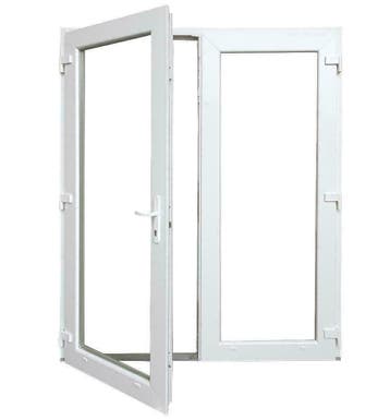 PVC Dubbele deur 180x215, 200x215 Wit en Antraciet in Stock, Doe-het-zelf en Bouw, Deuren en Vliegenramen, Kunststof, 120 cm of meer