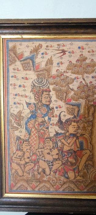 Kamasan-schilderkunst, Bali - Indonesië (Zonder, Antiquités & Art