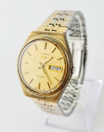 Seiko - Vintage Seiko 5 Automatic 6309-8960 Gold Tone -