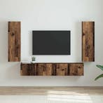 vidaXL TV Wandkast 2 pcs Oud Hout 30 x 31 x 100 cm Bewerkt, Verzenden, Nieuw