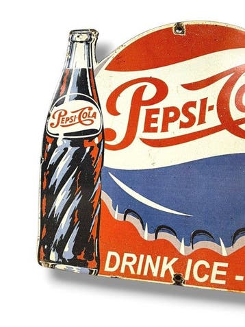Pepsi Cola - Emaille plaat - Emaille, Antiek en Kunst