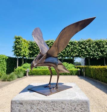 Sculpture, abstracte vogel - 30 cm - Bronze