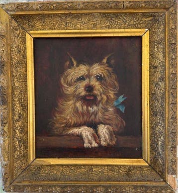 British school (XlX) - Study of a Yorkshire terrier