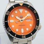 Seiko - Sport 5 Automatic Orange Dial - Zonder minimumprijs, Handtassen en Accessoires