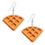 Fako Bijoux - Oorbellen - Bakkerij - Wafels  -24x38mm, Verzenden, Nieuw