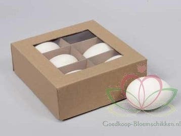 Zwaneneieren 9 cm leeggeblazen voor decoratie doos 6 stuks, Nieuw