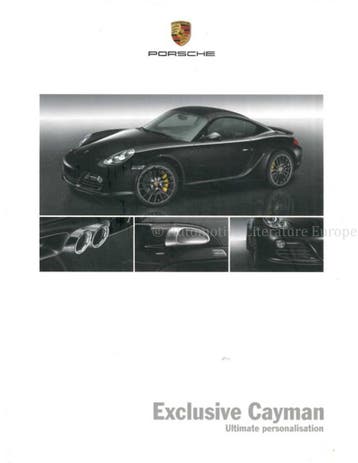 2009 PORSCHE CAYMAN EXCLUSIVE HARDCOVER BROCHURE ENGELS, Boeken, Nieuw