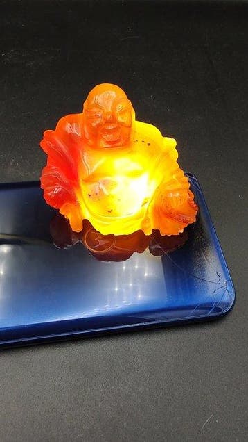 3 bouddha MileFo en agate et Cristal de roche - Agate,