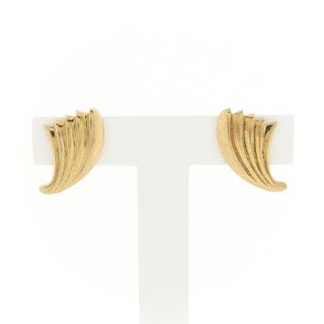 Gouden oorbellen, Handtassen en Accessoires, Oorbellen, Ophalen of Verzenden, Gebruikt, Goud, Goud