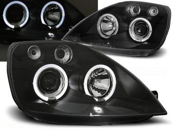 Angel Eyes Black koplamp units geschikt voor Ford Fiesta MK6, Verzenden