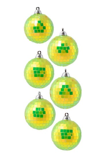 KIMU® 6x Discobal Ø 6 cm Klein Iridescent Geel Discobol Spie, Ophalen of Verzenden, Nieuw